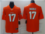 Miami Dolphins #17 Jaylen Waddle Orange Vapor Limited Jersey