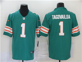 Miami Dolphins #1 Tua Tagovailoa Alternate Aqua Vapor Limited Jersey