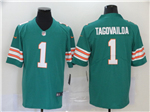 Miami Dolphins #1 Tua Tagovailoa Youth Alternate Aqua Vapor Limited Jersey