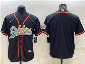 Miami Dolphins Black Baseball Cool Base Team Jersey