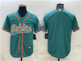 Miami Dolphins Aqua Baseball Cool Base Team Jersey