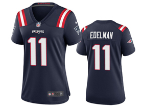 New England Patriots #11 Julian Edelman Women's Navy Limited Jersey