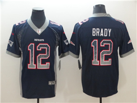 New England Patriots #12 Tom Brady Navy Drift Fashion Limited Jersey