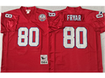 New England Patriots #80 Irving Fryar 1980 Throwback Red Jersey