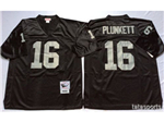 Oakland Raiders #16 Jim Plunkett 1980 Throwback Black Jersey