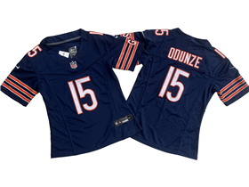 Chicago Bears #15 Rome Odunze Women's Blue Vapor F.U.S.E. Limited Jersey