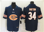 Chicago Bears #34 Walter Payton Navy Team Big Logo Vapor Limited Jersey