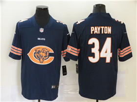 Chicago Bears #34 Walter Payton Navy Team Big Logo Vapor Limited Jersey