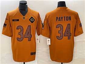 Chicago Bears #34 Walter Payton 2023 Brown Salute To Service Limited Jersey