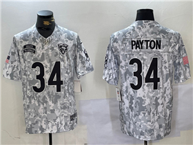 Chicago Bears #34 Walter Payton Arctic Camo 2024 Salute To Service Limited Jersey