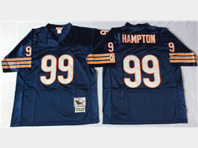 Chicago Bears #99 Dan Hampton Throwback Navy Blue Jersey