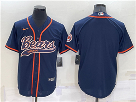 Chicago Bears Navy Baseball Cool Base Team Jersey