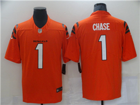 Cincinnati Bengals #1 Ja'Marr Chase Youth Orange Vapor Limited Jersey