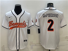 Cincinnati Bengals #2 Evan McPherson White Baseball Cool Base Jersey