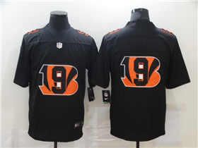 Cincinnati Bengals #9 Joe Burrow Black Shadow Logo Limited Jersey