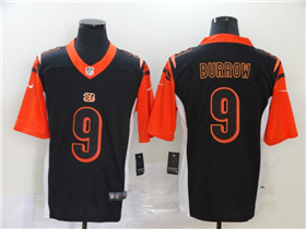 Cincinnati Bengals #9 Joe Burrow Black Inverted Limited Jersey