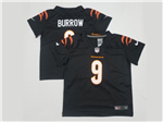 Cincinnati Bengals #9 Joe Burrow Toddler Black Vapor Limited Jersey