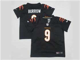 Cincinnati Bengals #9 Joe Burrow Toddler Black Vapor Limited Jersey