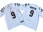 Cincinnati Bengals #9 Joe Burrow White Vapor F.U.S.E. Limited Jersey