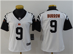 Cincinnati Bengals #9 Joe Burrow Women's White Alternate Vapor Limited Jersey