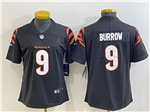 Cincinnati Bengals #9 Joe Burrow Women's Black Vapor Limited Jersey