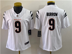 Cincinnati Bengals #9 Joe Burrow Women's White Vapor Limited Jersey