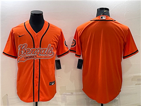 Cincinnati Bengals Orange Baseball Cool Base Team Jersey