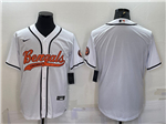 Cincinnati Bengals White Baseball Cool Base Team Jersey