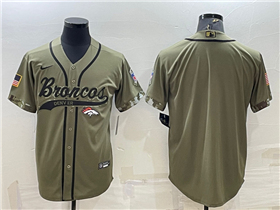 Denver Broncos Olive Salute To Service Baseball Team Jersey