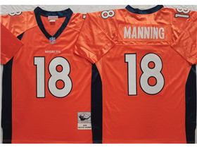 Denver Broncos #18 Peyton Manning 2015 Throwback Orange Jersey