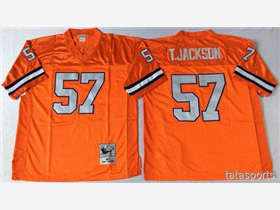 Denver Broncos #57 Tom Jackson Throwback Orange Jersey