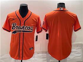 Denver Broncos Orange Baseball Cool Base Team Jersey