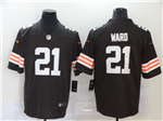 Cleveland Browns #21 Denzel Ward Brown Vapor Limited Jersey