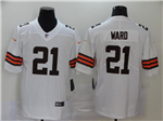 Cleveland Browns #21 Denzel Ward White Vapor Limited Jersey