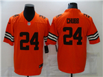 Cleveland Browns #24 Nick Chubb Orange Inverted Limited Jersey