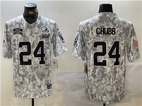 Cleveland Browns #24 Nick Chubb Arctic Camo 2024 Salute To Service Limited Jersey