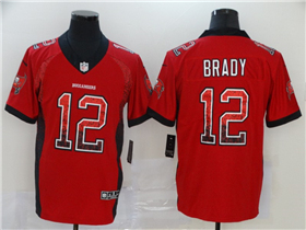 Tampa Bay Buccaneers #12 Tom Brady Red Drift Fashion Limited Jersey