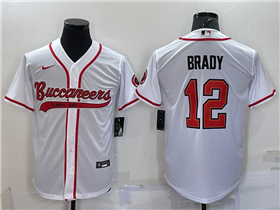 Tampa Bay Buccaneers #12 Tom Brady White Baseball Cool Base Jersey