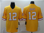 Tampa Bay Buccaneers #12 Tom Brady Orange Vapor Limited Jersey