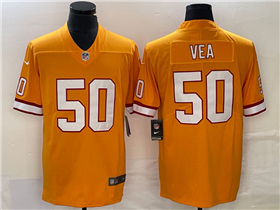 Tampa Bay Buccaneers #50 Vita Vea Orange Throwback Vapor Limited Jersey