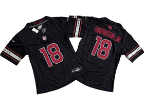 Arizona Cardinals #18 Marvin Harrison Jr. Women's Black Vapor F.U.S.E. Limited Jersey