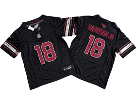 Arizona Cardinals #18 Marvin Harrison Jr. Youth Black Vapor F.U.S.E. Limited Jersey