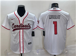 Arizona Cardinals #1 Kyler Murray White Cool Base Jersey