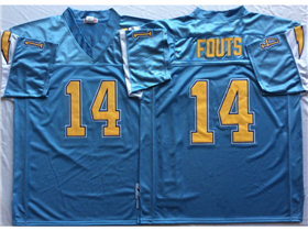 San Diego Chargers #14 Dan Fouts Throwback Powder Blue Jersey