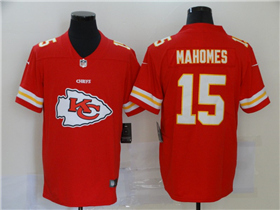 Kansas City Chiefs #15 Patrick Mahomes Red Team Big Logo Vapor Limited Jersey