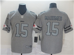 Kansas City Chiefs #15 Patrick Mahomes Gray Gridiron Gray Limited Jersey