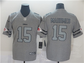 Kansas City Chiefs #15 Patrick Mahomes Gray Gridiron Gray Limited Jersey