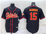 Kansas City Chiefs #15 Patrick Mahomes Black Baseball Cool Base Jersey