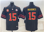 Kansas City Chiefs #15 Patrick Mahomes Black Gold Vapor Limited Jersey