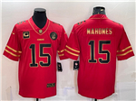 Kansas City Chiefs #15 Patrick Mahomes Red Gold Vapor Limited Jersey